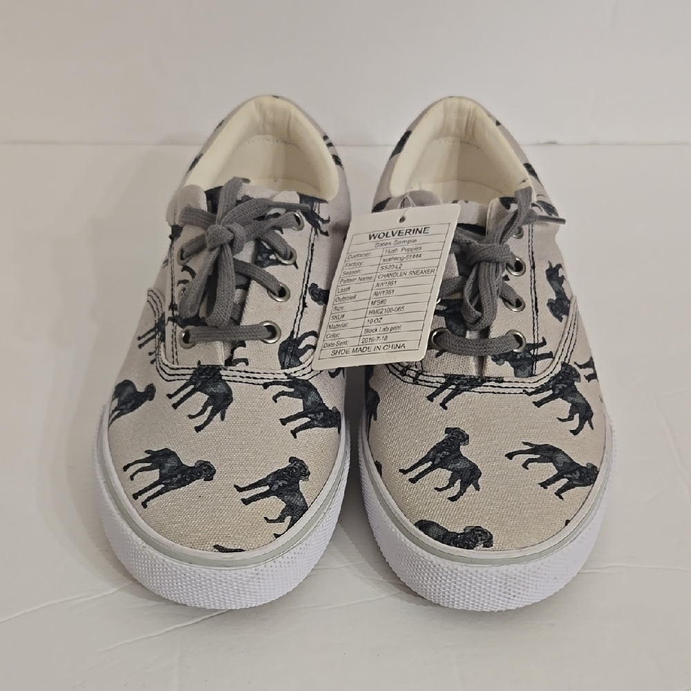 Hush Puppies Dog Print Shoes - Cream - Sz 9
